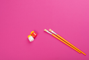 Colorful stationery on desk for creativity