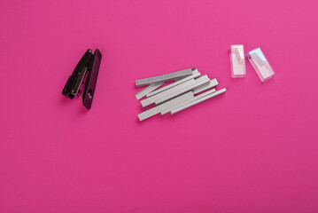 Colorful stationery on desk for creativity