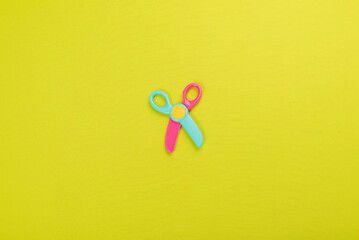 Colorful stationery on desk for creativity