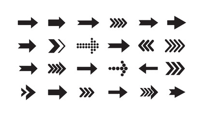 Collection of various arrow icons in different styles and directions © Fahim