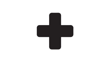Obraz premium Plus Sign Icon Medical Cross Symbol Black Addition Symbol for Healthcare UI and Interface Design