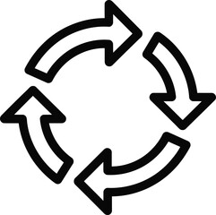 Circular arrows symbolizing rotation and cycle, illustrating refresh and update, related to wqe (630) concept