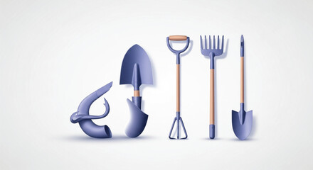 Blue Garden Equipment Set © Creative x