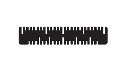 Fototapeta premium Ruler Icon With Measurement Scale Precision Tool Symbol for Education Materials, Engineering Graphics, and Office Stationery Design