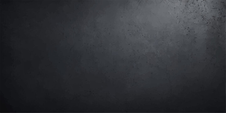 A dark grunge black chalkboard background featuring a textured old wall surface with a rough vintage concrete pattern and scratched gray backdrop