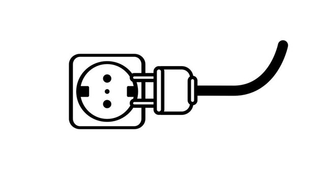 An electrical plug is being inserted into a standard European power outlet to establish a stable connection for an electronic device or appliance