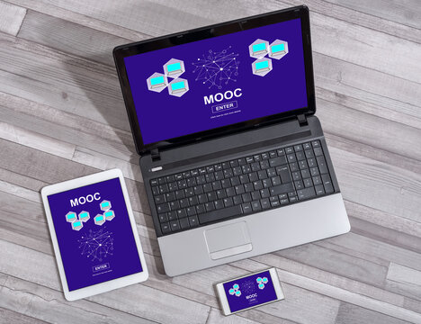 Mooc concept on different devices