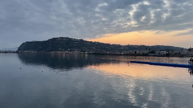 fascinating sunset at Lake Miseno in Bacoli