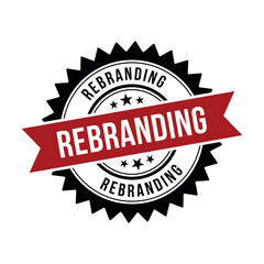 Obraz premium Rebranding Stamp, Rebranding Round Sign With Ribbon