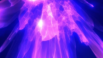 Fototapeta premium Abstract glowing purple and pink light streams