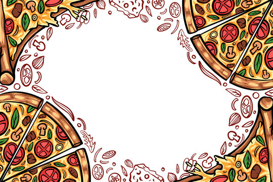 pizza  background pettern