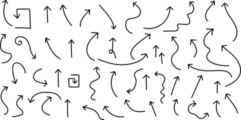 Collection of various arrows and pointers in different directions and styles