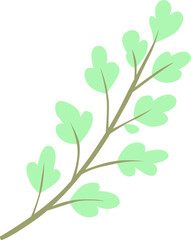 Obraz premium vector illustration of a green leaf