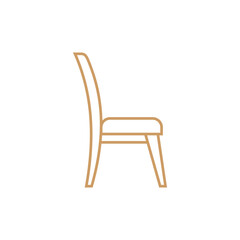 Fototapeta premium Colored Simple Shape Chair Icon Vector Template illustration design