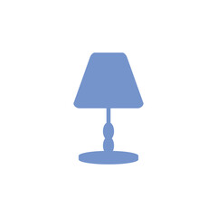 Obraz premium Colored Simple Shape Interior Desk Lamp Icon. Interior Vector Illustration Design