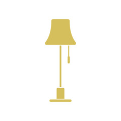 Obraz premium Colored Simple Shape Interior Desk Lamp Icon. Interior Vector Illustration Design