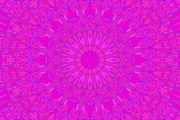 Dynamic colorful abstract round floral pattern background © David Zydd