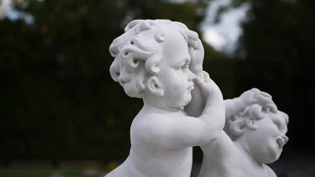 Sculptures in park of Wilanow Palace, Warsaw