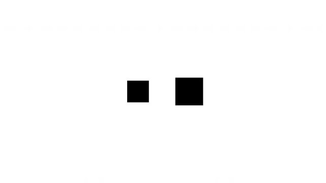 Two Squares Loading Loop Animation - Black Boxes Buffering Isolated On White Background