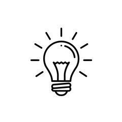 Illuminating Idea A Simple Lightbulb Icon Representing Innovation and Creativity.