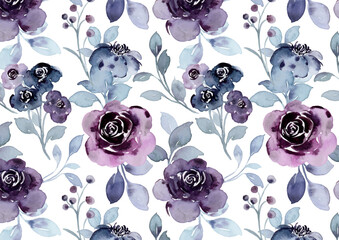 Vibrant tropical flower pattern with exotic hibiscus and palm leaves in a seamless repeat layout © tokyo jawa