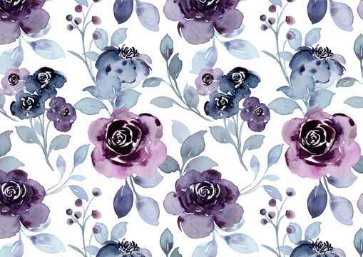 Vibrant tropical flower pattern with exotic hibiscus and palm leaves in a seamless repeat layout