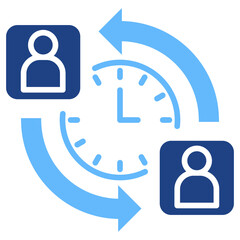 Fototapeta premium Shift Schedule glyph color icon
