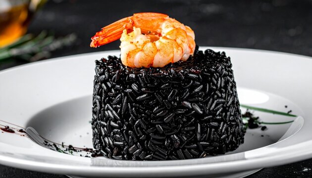 Black Seafood Rice Arr&ograve;s Negre with Squid Ink