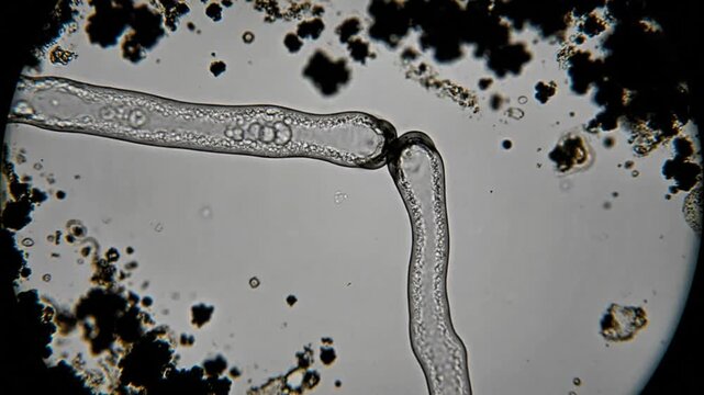 Cellular morphology of root hr like structures observed under a laboratory microscope