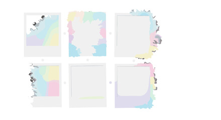 Whimsical pastel borders collection for creative design projects
