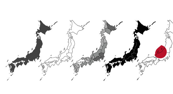 Japanese archipelago maps evolution of territory and population