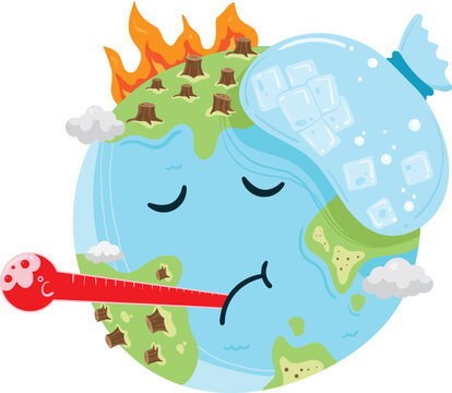 PrintPlanet Earth Suffering from Global Warming Fever
