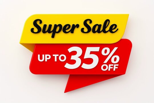 Super Sale banner with up to 35% off discount offer