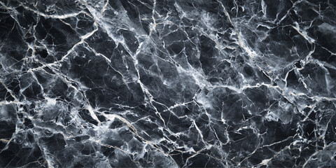 Abstract an impressive dark marble texture with striking white veining patterns, presenting a sophisticated, natural backdrop. © Graph Rover