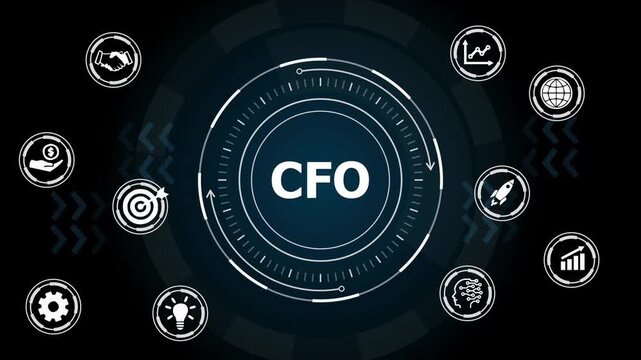 CFO Chief Financial Officer Corporate Finance Strategy Animation.