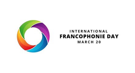 Obraz premium International Francophonie Day March 20 Celebration Graphic.