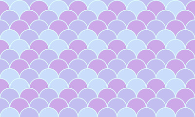 Seamless pastel purple and blue fish scale pattern.  Perfect for backgrounds, textiles, websites, or any design needing a whimsical, elegant touch.  Evokes serenity and a dreamy, underwater aesthetic. © Olena