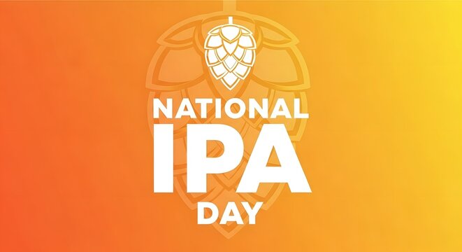 National ipa day celebration with craft beer and hops