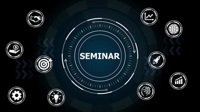 Seminar Business Training Conference Education Concept Animation.