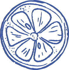 Fototapeta premium Lemon Slice Sketch