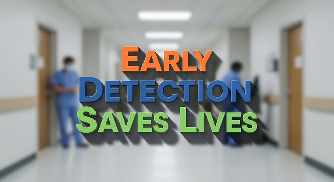 Stacked typography &ldquo;Early Detection Saves Lives&rdquo;