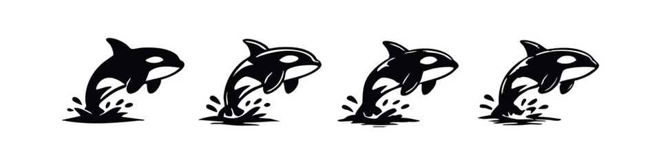 Dynamic Killer Whale Jump Icons © liubomir118809