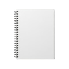 A spiral bound notebook on a white background isolated on transparent background