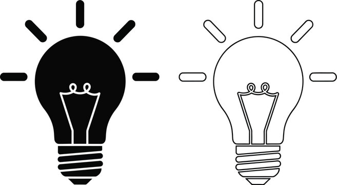 Light bulb ideas concept Vector