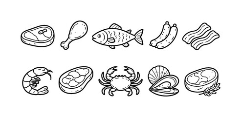 Obraz premium Education, learning outline icon set. school, study, classroom icons outline collection