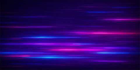 Abstract blue background with rays of pink light and purple digital lines creates a colorful motion pattern with a glowing energy wave texture © Md