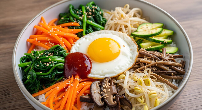 Korean bibimbap bowl