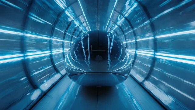 Hyperloop Tube Transit Concept Animation