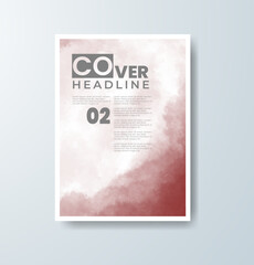 Wedding invitation with abstract splash watercolor