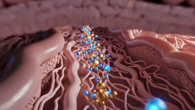 Active Ingredients Penetrating Skin Layers &ndash; Skincare Absorption Concept